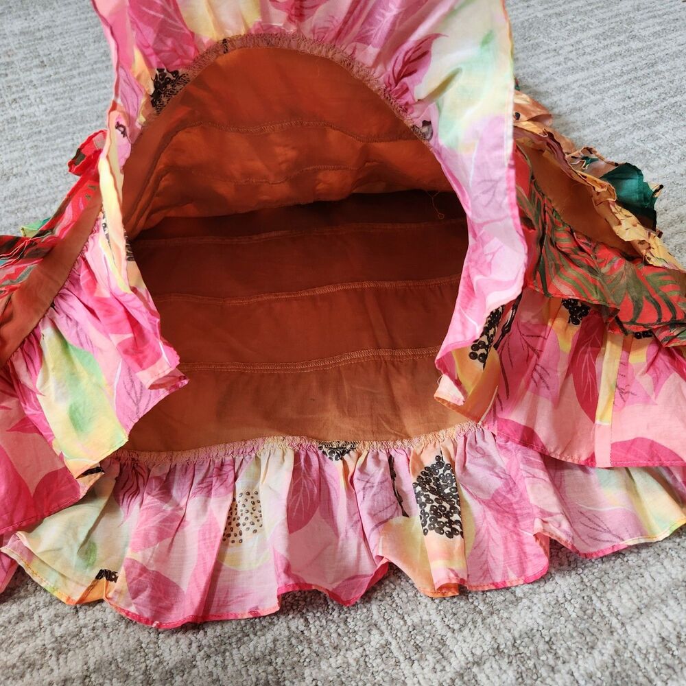 FARM Rio Tropical Mixed Prints Multi-Layered Midi Skirt size M - Picture 8 of 11